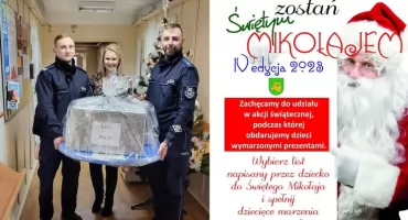 Policjanci z Łochowa zostali Świętymi Mikołajami